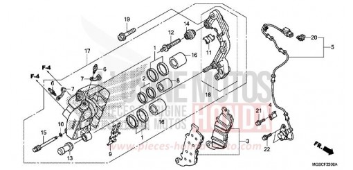 ETRIER DE FREIN AVANT NC700DC de 2012
